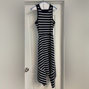 Banana Republic navy and white striped dress size 4.